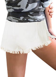 Utyful Women's Casual Summer Ripped Raw Cut Hem Distressed Stretchy Denim Jean Shorts