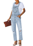 Utyful Women’s Classic Adjustable Straps Taper Jeans Denim Bib Overalls