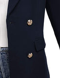 Utyful Women’s Casual Notched Lapel Double Breasted Button Work Office Blazer Jacket