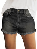Utyful Women's Casual Summer Ripped Washed Distressed Stretch Denim Jean Shorts