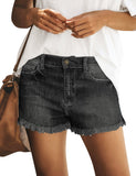Utyful Women's Casual Summer Ripped Washed Distressed Stretch Denim Jean Shorts