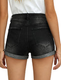 Utyful Women's Casual Summer Ripped Washed Distressed Stretch Denim Jean Shorts