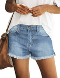 Utyful Women's Casual Summer Ripped Washed Distressed Stretch Denim Jean Shorts