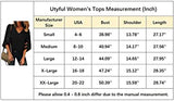 Utyful Women's Summer Casual V Neck Mesh Panel 3/4 Bell Sleeve Solid Loose Blouse Top