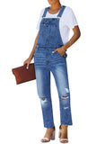 Utyful Women’s Classic Adjustable Straps Taper Jeans Denim Bib Overalls