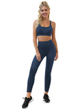 Utyful Women's Workout Outfit 2 Pieces Yoga Leggings with Sports Bra Gym Clothes Set