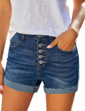 Utyful Women's Casual Summer Ripped Washed Distressed Stretch Denim Jean Shorts