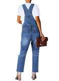 Utyful Women’s Classic Adjustable Straps Taper Jeans Denim Bib Overalls