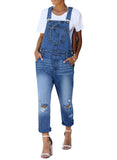 Utyful Women’s Classic Adjustable Straps Taper Jeans Denim Bib Overalls