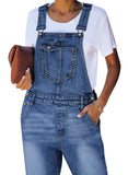 Utyful Women’s Classic Adjustable Straps Taper Jeans Denim Bib Overalls