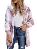 Utyful Women’s Long Sleeve Loose Fit Open Front Hood Cardigan Fuzzy Fleece Jacket Coat Outwear